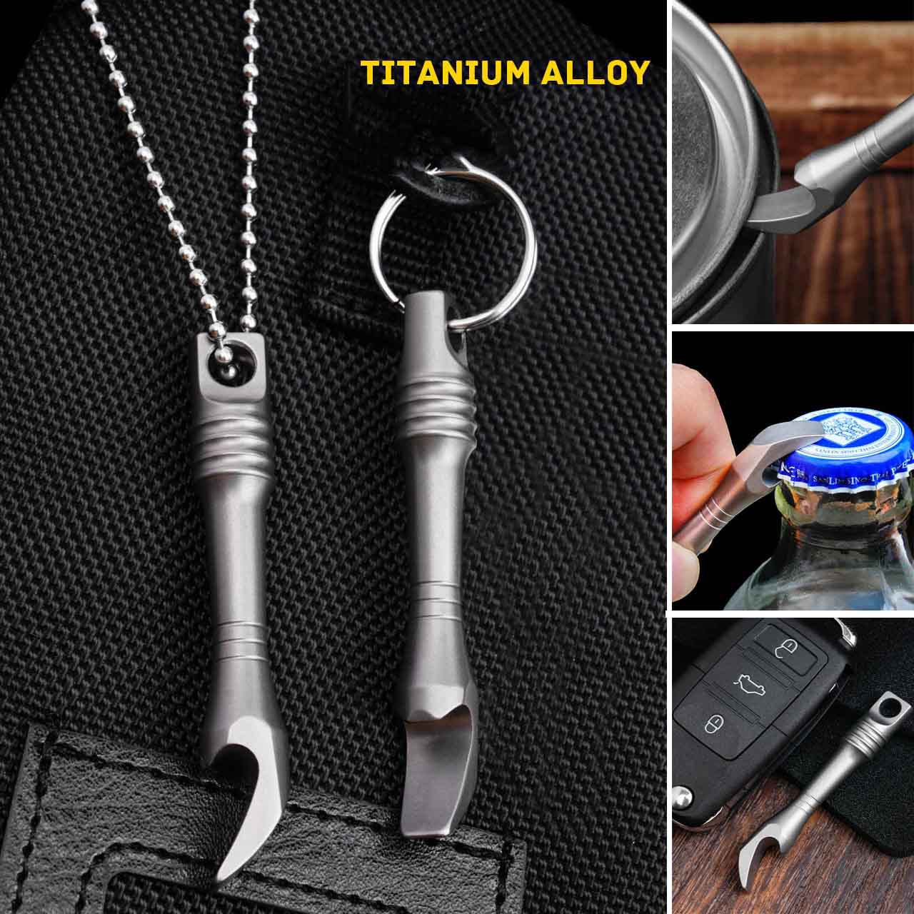 Keychain Multi Tool - TC4 титановый сплав лом мини-брелок EDC