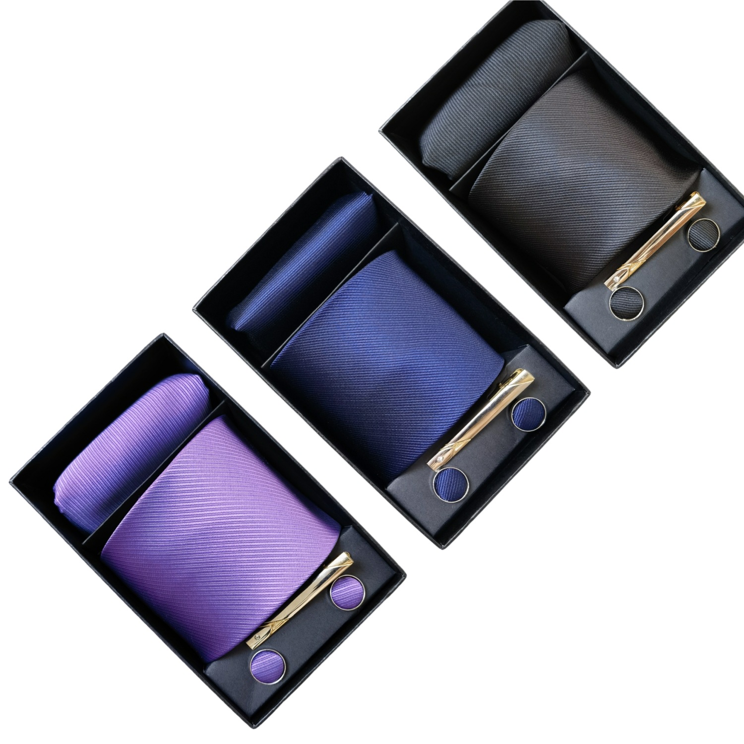 Men'S Accessories Gift Set Branded - Галстук, модный бренд, однотонный галстук ручной
