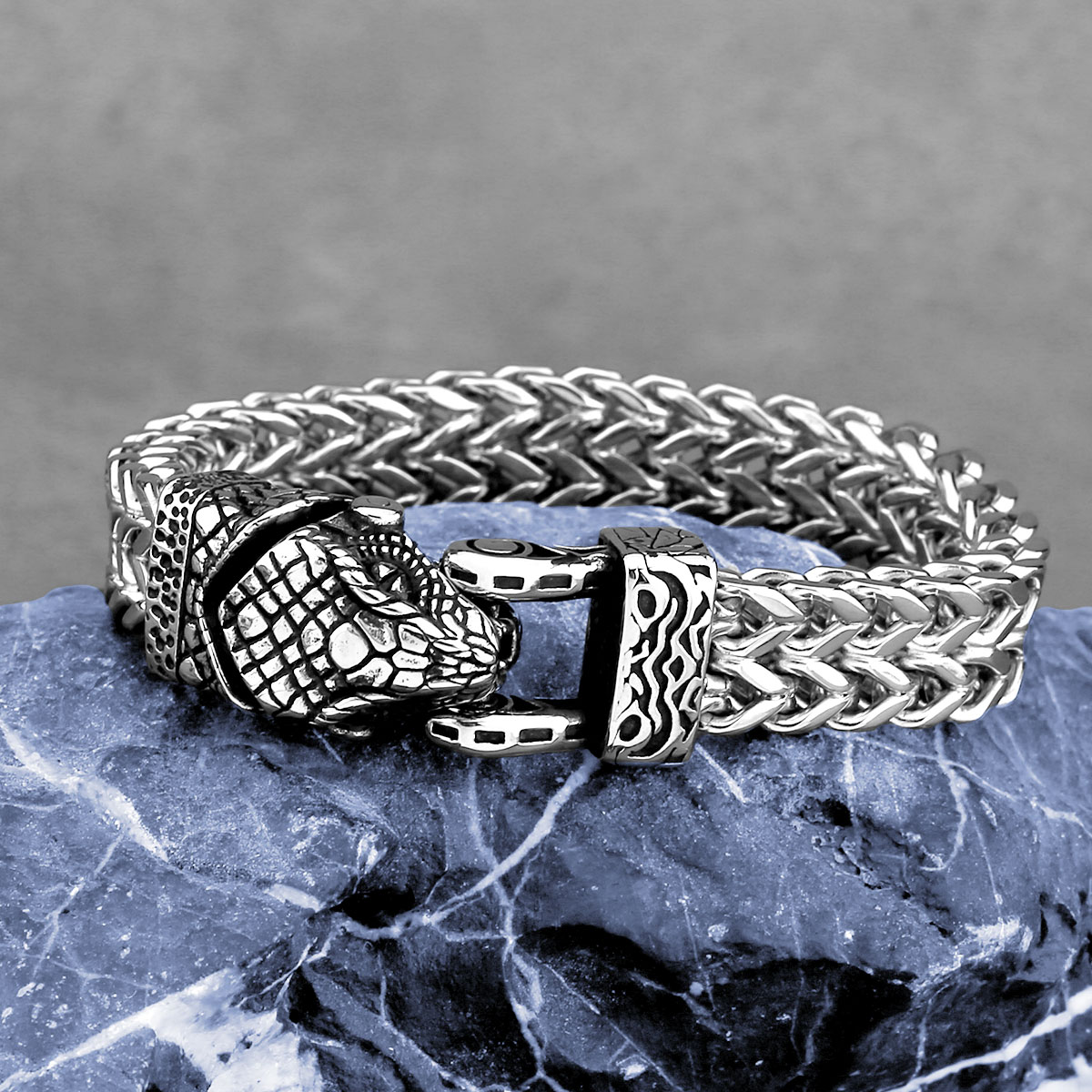 Men Accessories Ring And Bracelet - Новый дизайн, мужской браслет с головой