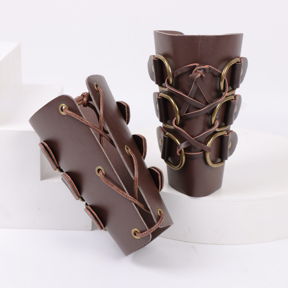 Medieval Men'S Accessories - Средневековые кожаные длинные перчатки для стрельбы