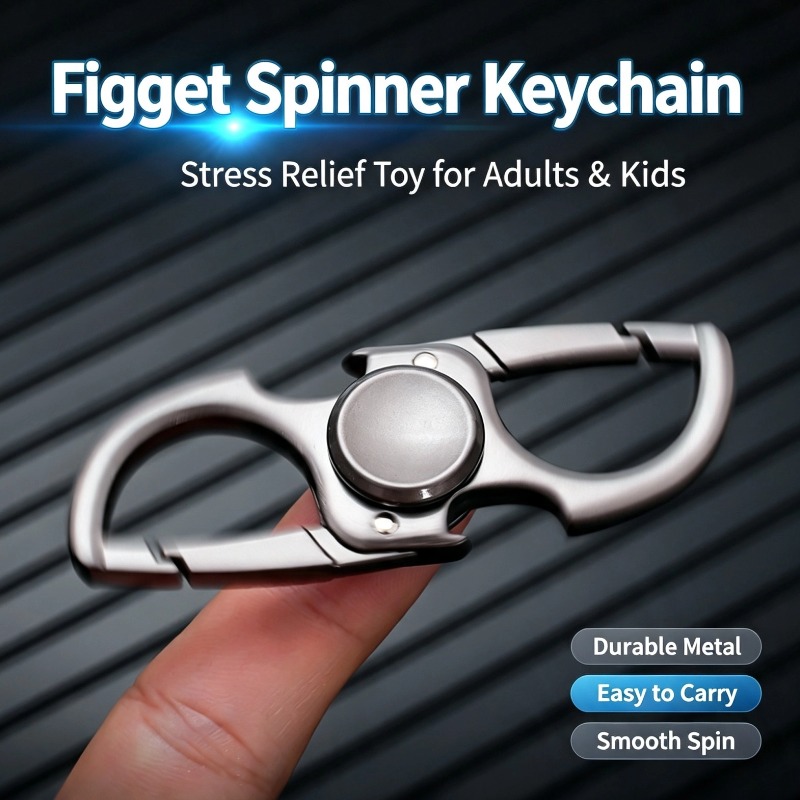 Keychain Multi Tool - Металлический спиннер-карабин, мультитул для активного отдыха,