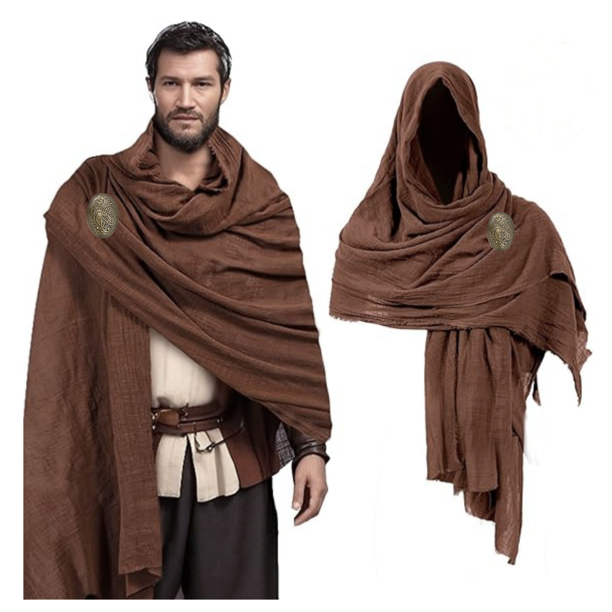 Medieval Men'S Accessories - Средневековый плащ с капюшоном для мужчин