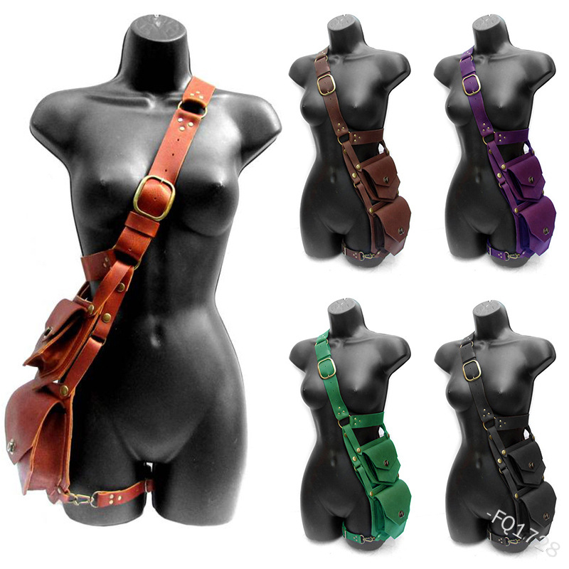 Medieval Men'S Accessories - Средневековая сумка, пояс, кожаный кошелек-седло для