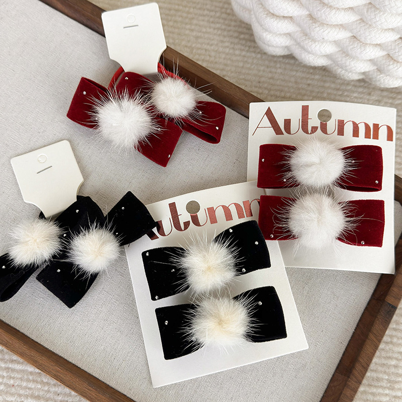 Tie Clip Set - Зимняя бархатная головка, стандартный набор, заколка