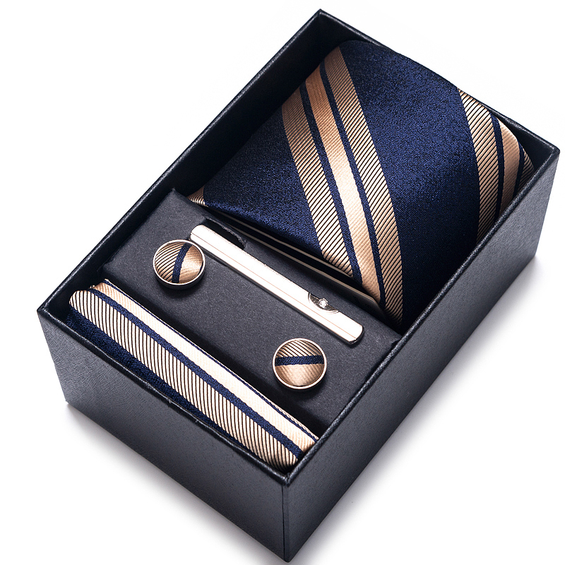 Men'S Accessories Gift Set Branded - 100% шелк фирменный галстук носовой платок