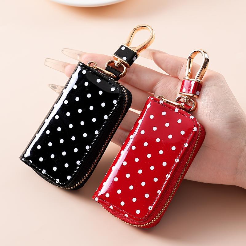 Men Accessories In Store - Кошелек для ключей из глянцевой лакированной