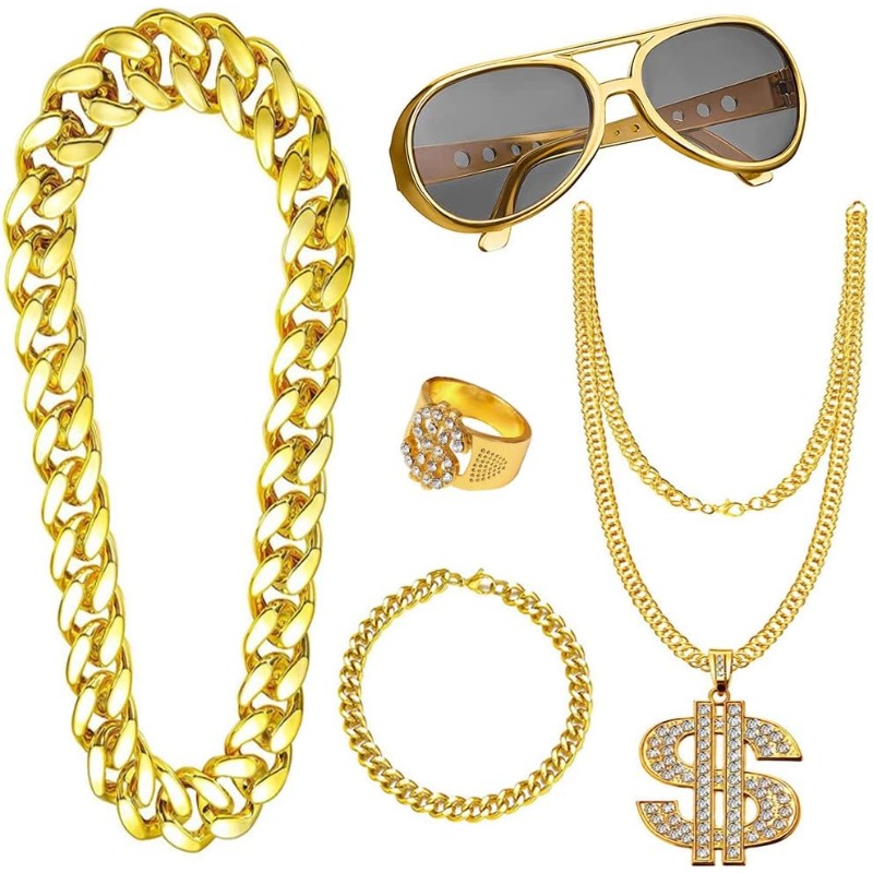 Men Accessories Ring And Bracelet - Комплект из 5 предметов для костюма