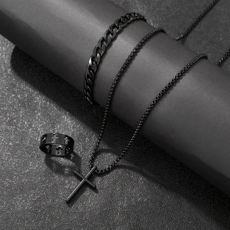 Набор аксессуаров в стиле крос – обзор и цена Men Accessories Ring And Bracelet