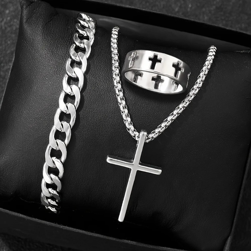 Набор аксессуаров в стиле крос – обзор и цена Men Accessories Ring And Bracelet