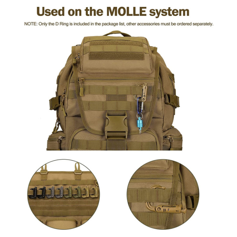 5 шт. Grimloc Molle карабин D  – обзор и цена Keychain Multi Tool