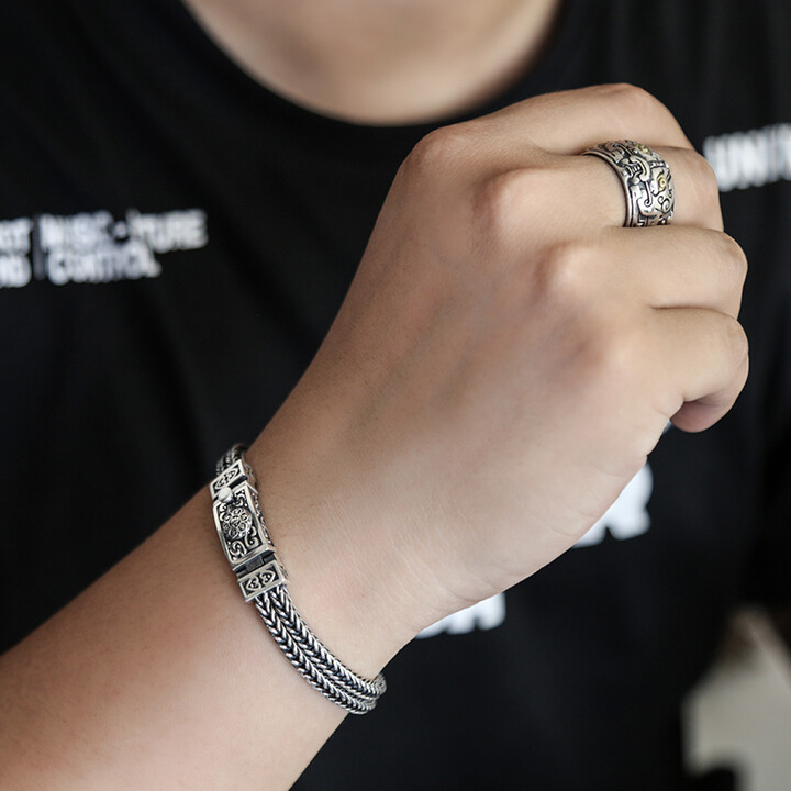 Новый двухрядный браслет с защ – обзор и цена Men Accessories Ring And Bracelet