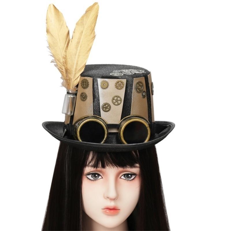 652F Gold Gear Top Hat Стильны – обзор и цена Men'S Victorian Accessories