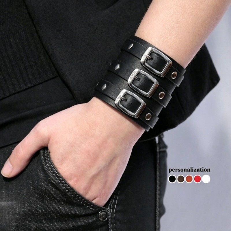 Кожаный нарукавник для мужчин, – обзор и цена Men Accessories Ring And Bracelet