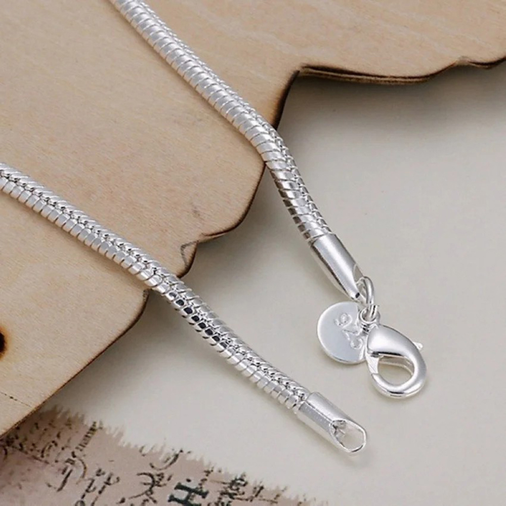 Серебро 925 пробы 3 мм змея 16 – обзор и цена Men Accessories Chain And Bracelet